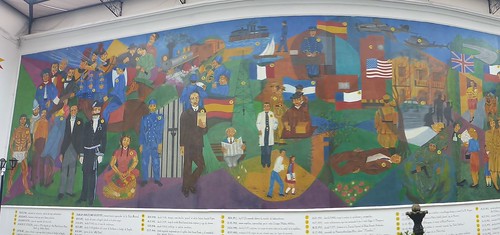 Mural of Colombian police history